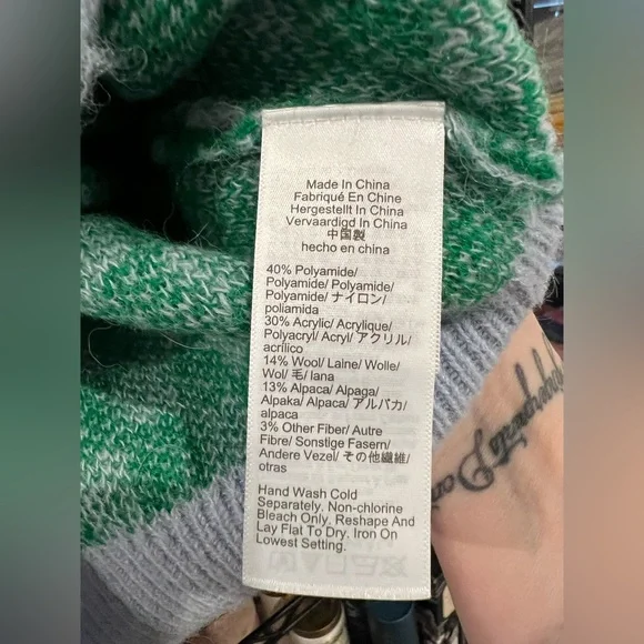 J. Crew Checkered V-neck Cardigan, MED NWOT - Picture 7 of 7